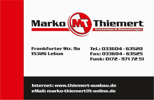 Trockenbau & Baumontagen - Marco Thiemert